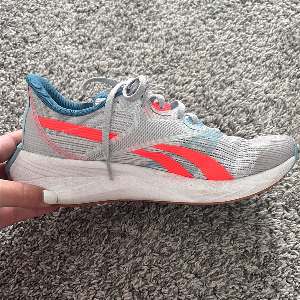 Reebok Gray and Pink Athletic Shoes with Breathable Mesh